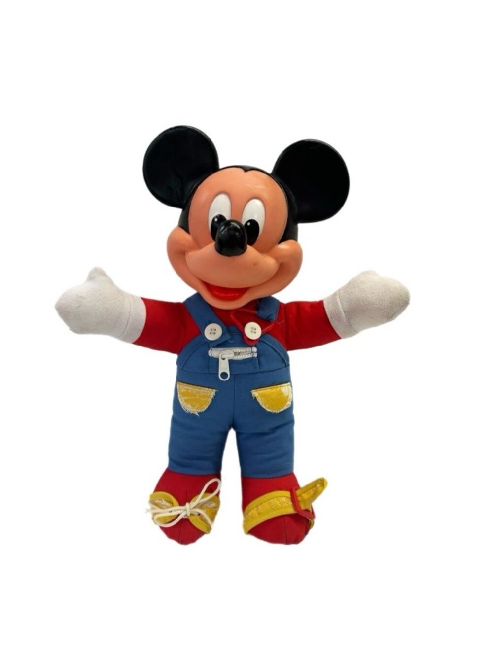 Mattel Disney Mickey Mouse Learn to Dress Me Plush Doll VINTAGE 1989